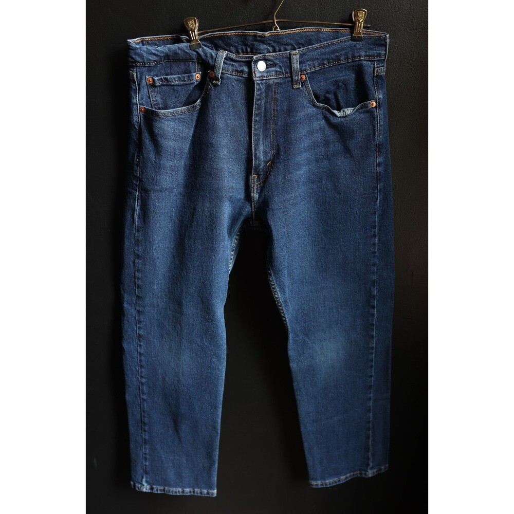 Levis Jeans Mens Sz 36 505 Blue Medium Wash Mid Rise Straight 100% Cotton